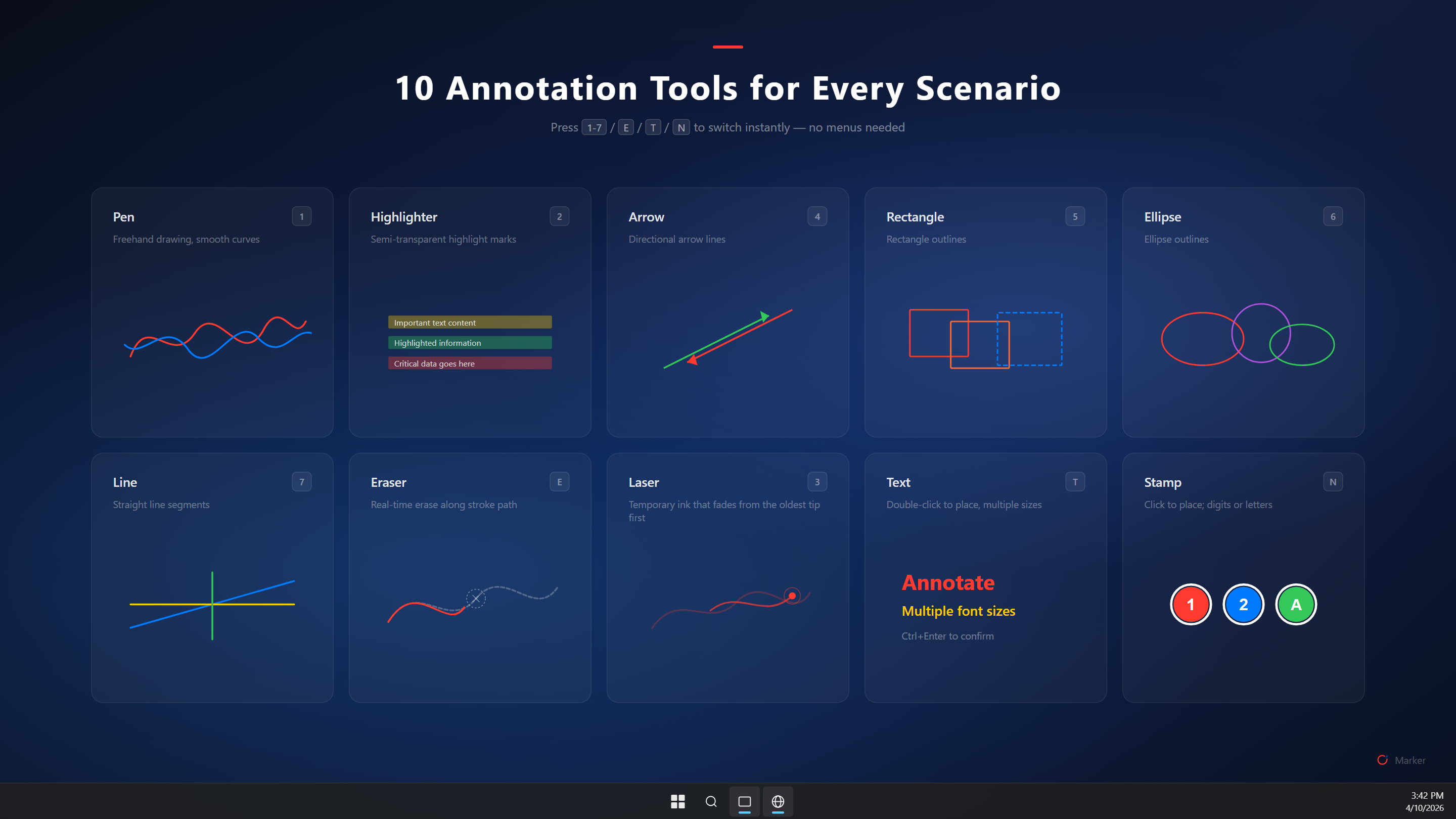 Marker annotation tools